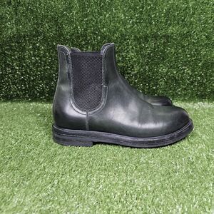 Pantanetti Green Black Leather Pull On Chelsea Boots Made In Italy Womens US 7‎